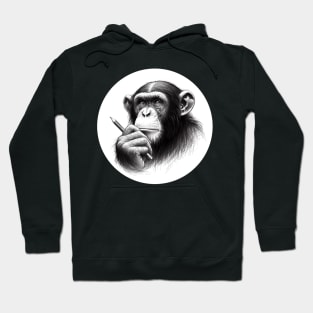 Chimpanzee Thinker Hoodie